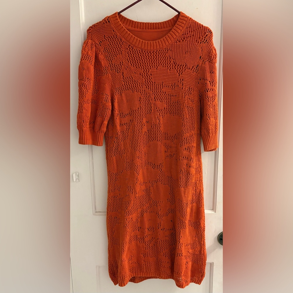Anthropologie Maeve Pointelle Knit Mini Dress Size Medium